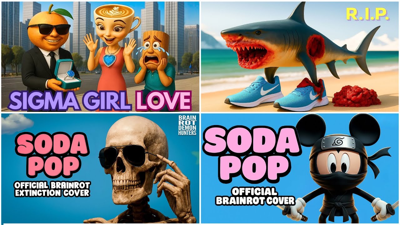 Brainrot Tiles Hop: SkullGuy and Woody Collab on Soda Pop Beat!