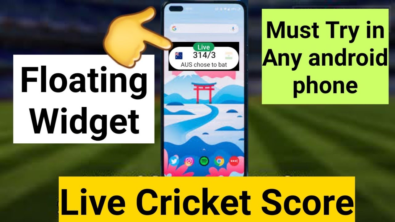 Live cricket floating score widget in any android phone must try
