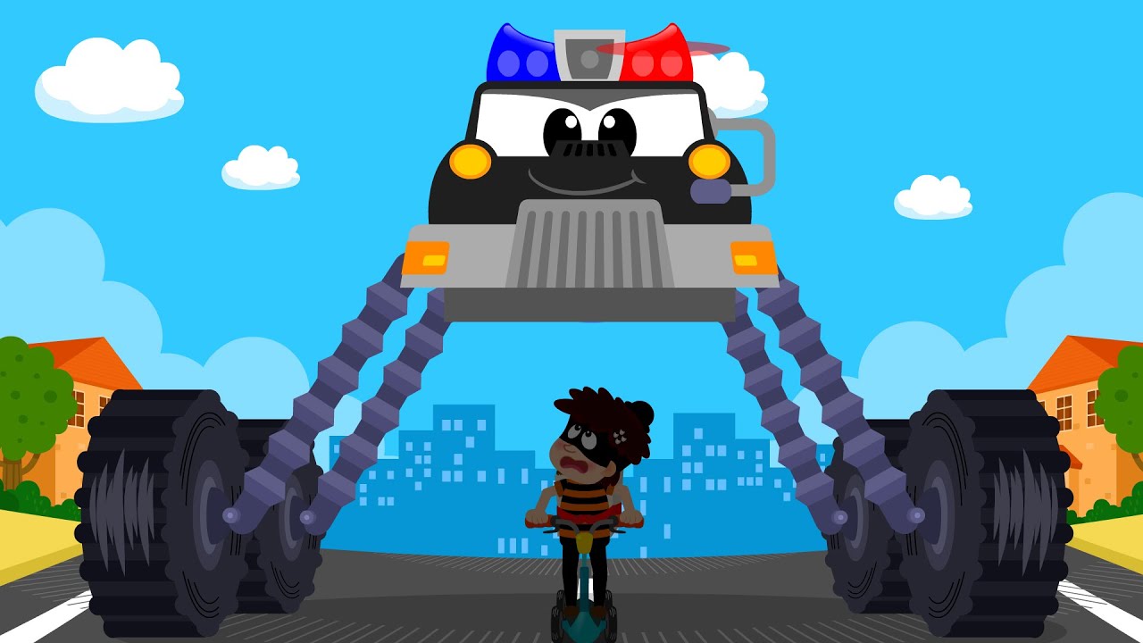 Monster Super Police Car | Let&rsquo;s Go! Special Police Squad | Car Song | Nursery Rhymes & Kids Songs