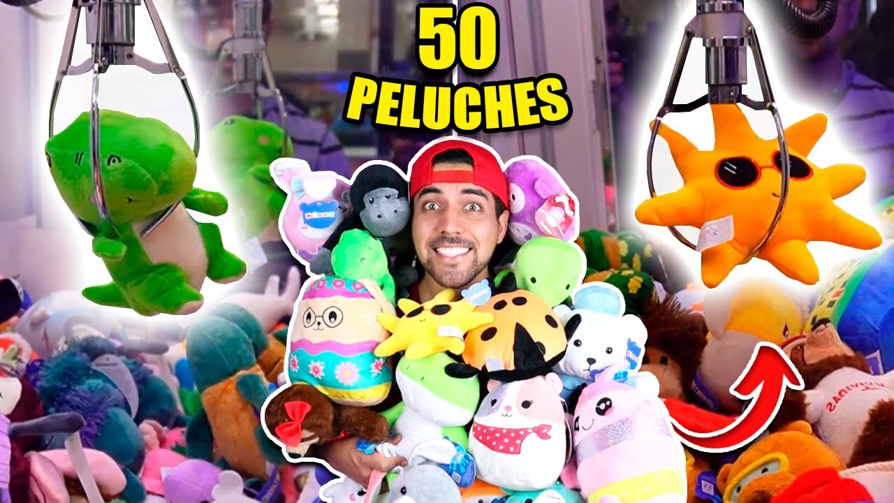¡GANÉ 50 PELUCHES DE LA MÁQUINA DE GARRA!
