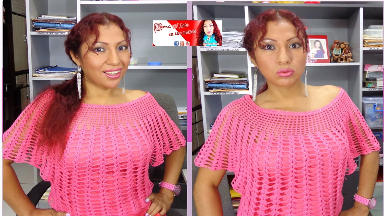 COMO HACER UNA BLUSA A CROCHET PARA DAMA