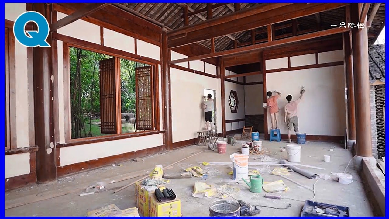 build & install an ancient chinese style wooden house