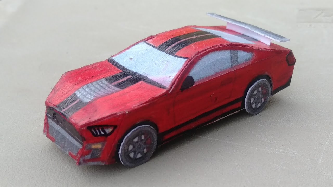 How to make Mustang car /Ford Mustang with paper/Mustang model