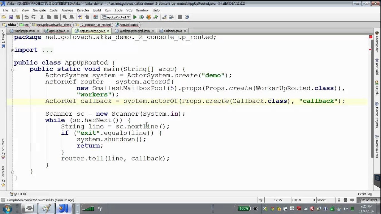 GolovachCourses: Java Multithreading 04.11.2014 Lecture #12. Akka