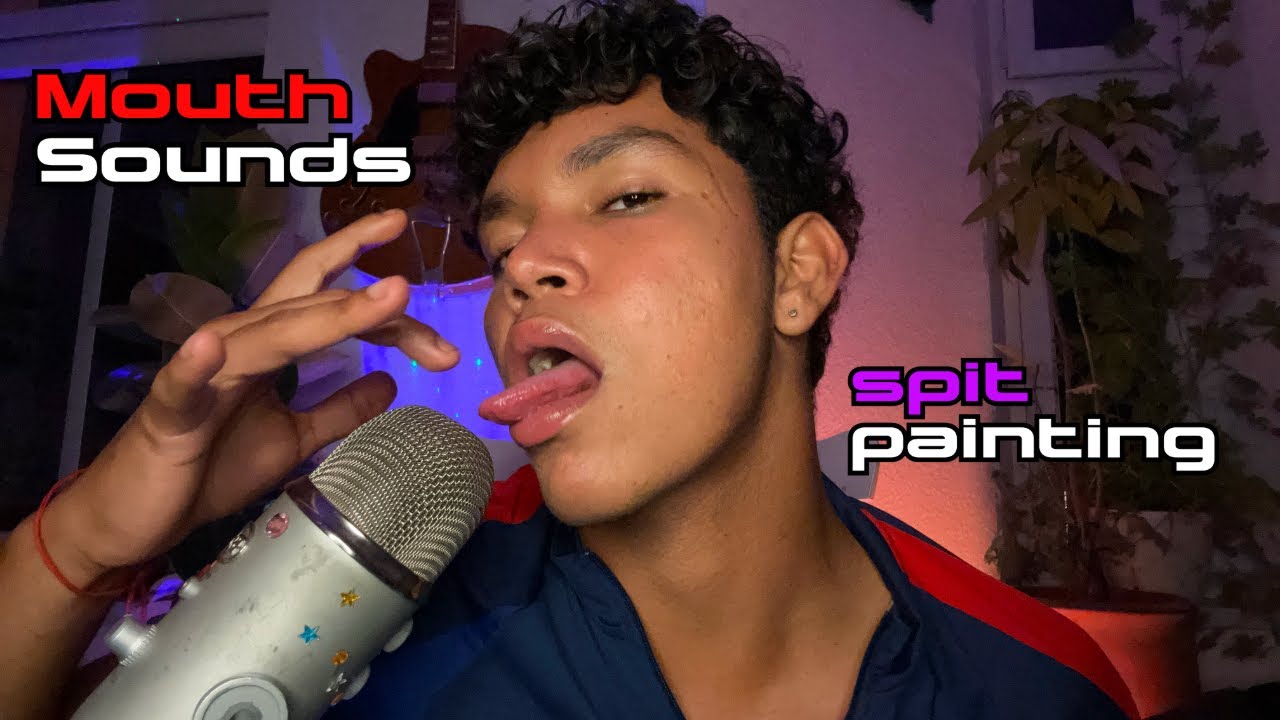 ASMR Wet Mouth Sounds + Spit Painting 💦 (100% Tingly)