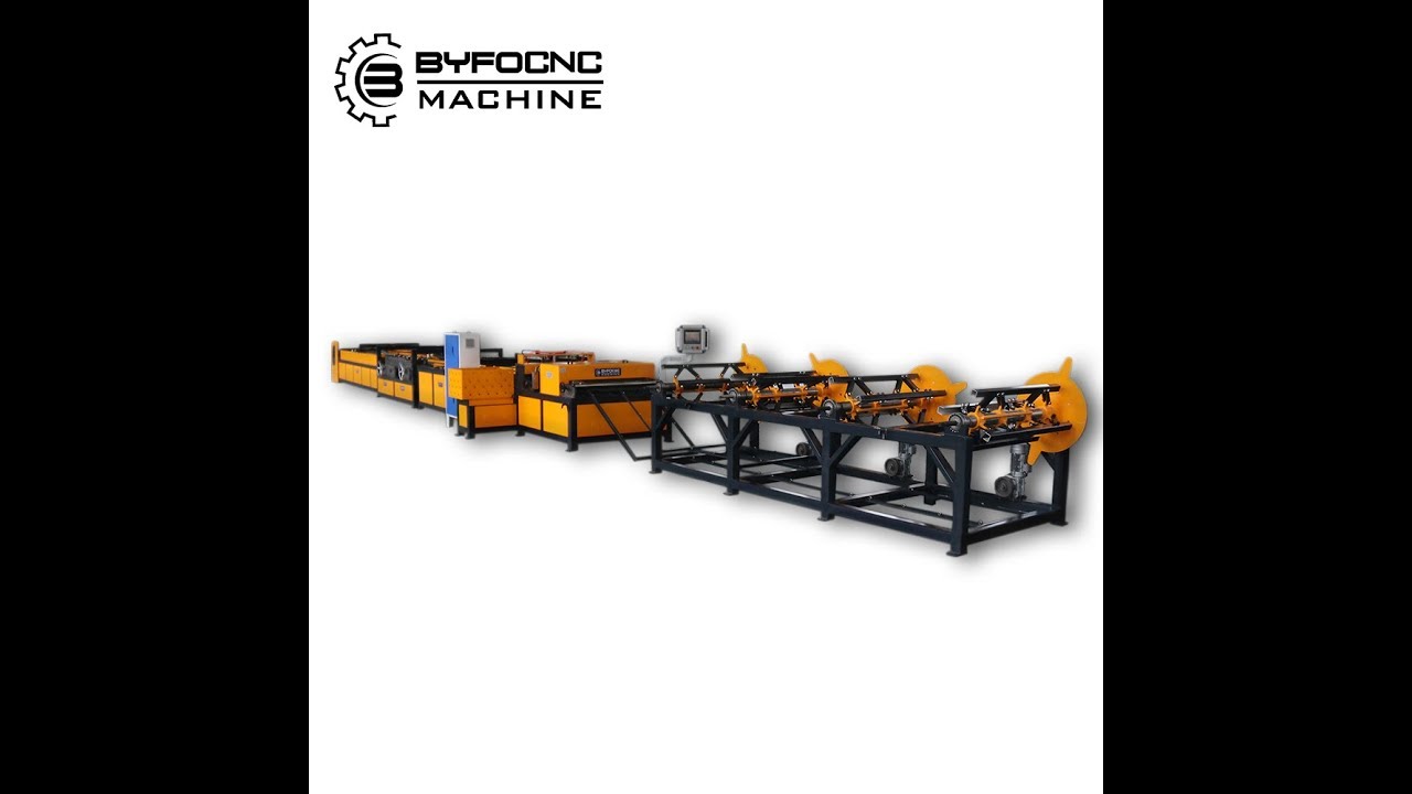BYFO brand CNC auto duct line V Automatic HVAC Duct Production Line 5