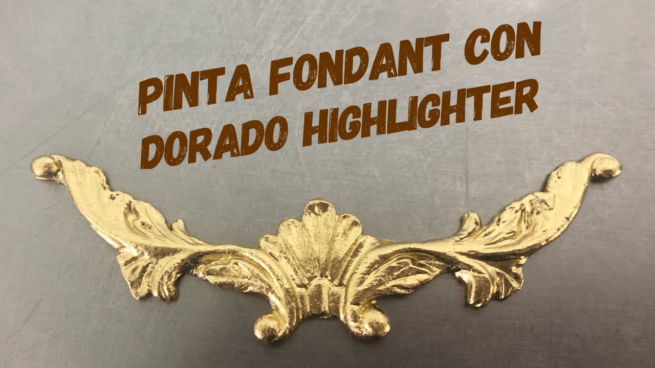 Pinta fondant con dorado highlighter