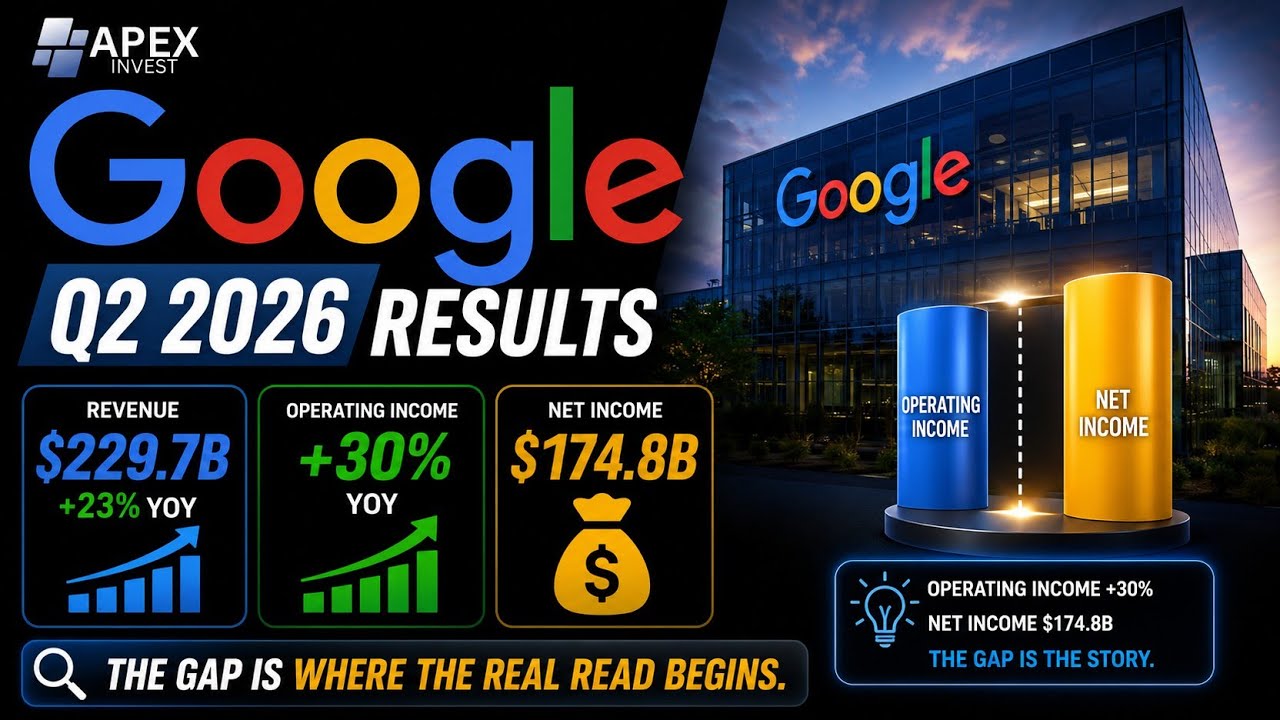 Alphabet Inc ($GOOGLE) Q2 2026: Net Income Hits $174.8B, But the Real Story Is the Operating Gap