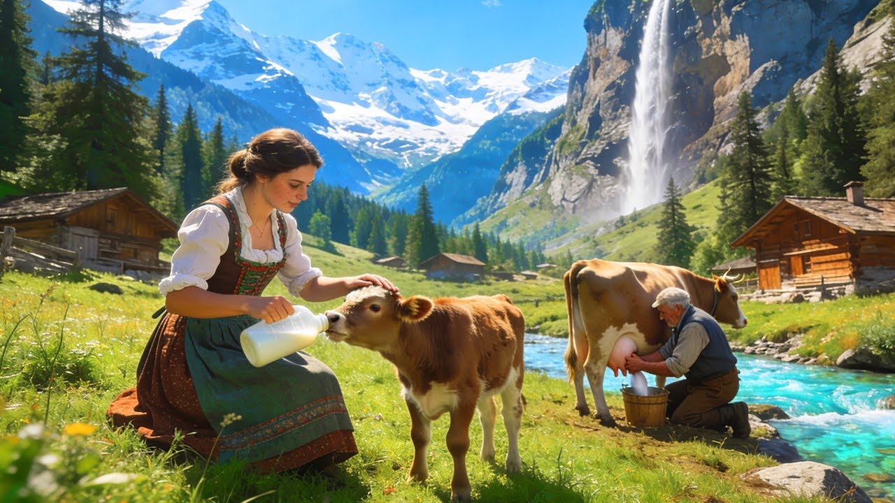 Così è la Vita dei Pastori nelle Alpi Svizzere — Il Lavoro Quotidiano nei Villaggi Remoti