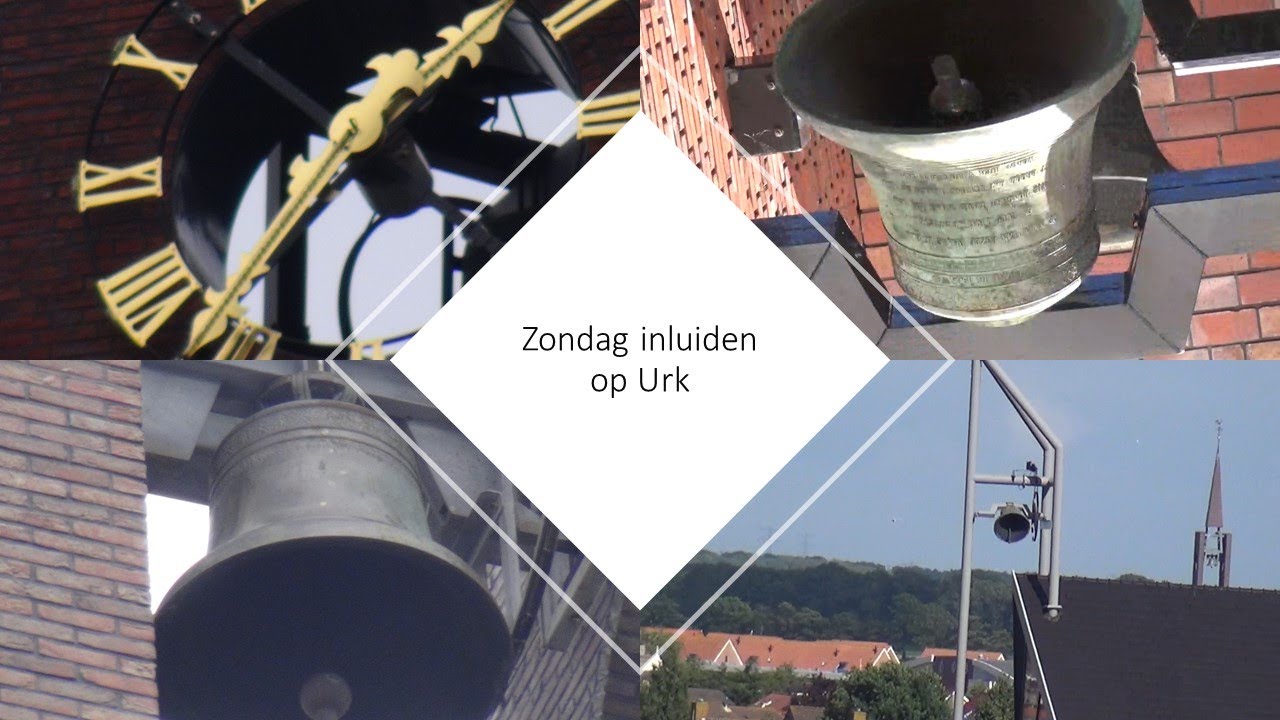 Urk (NL) Kerkklokken van verschillende kerken luiden de zondag in