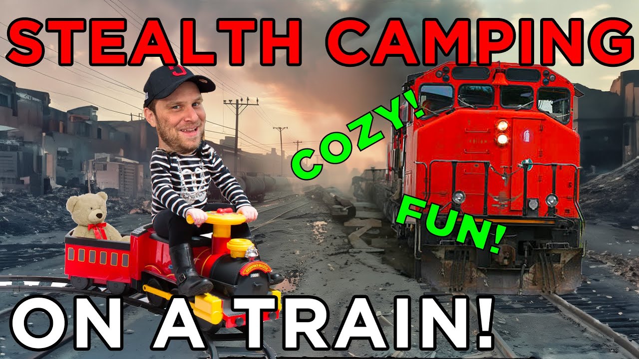 STEALTH CAMPING ON A TRAIN (IN THE HOOD)