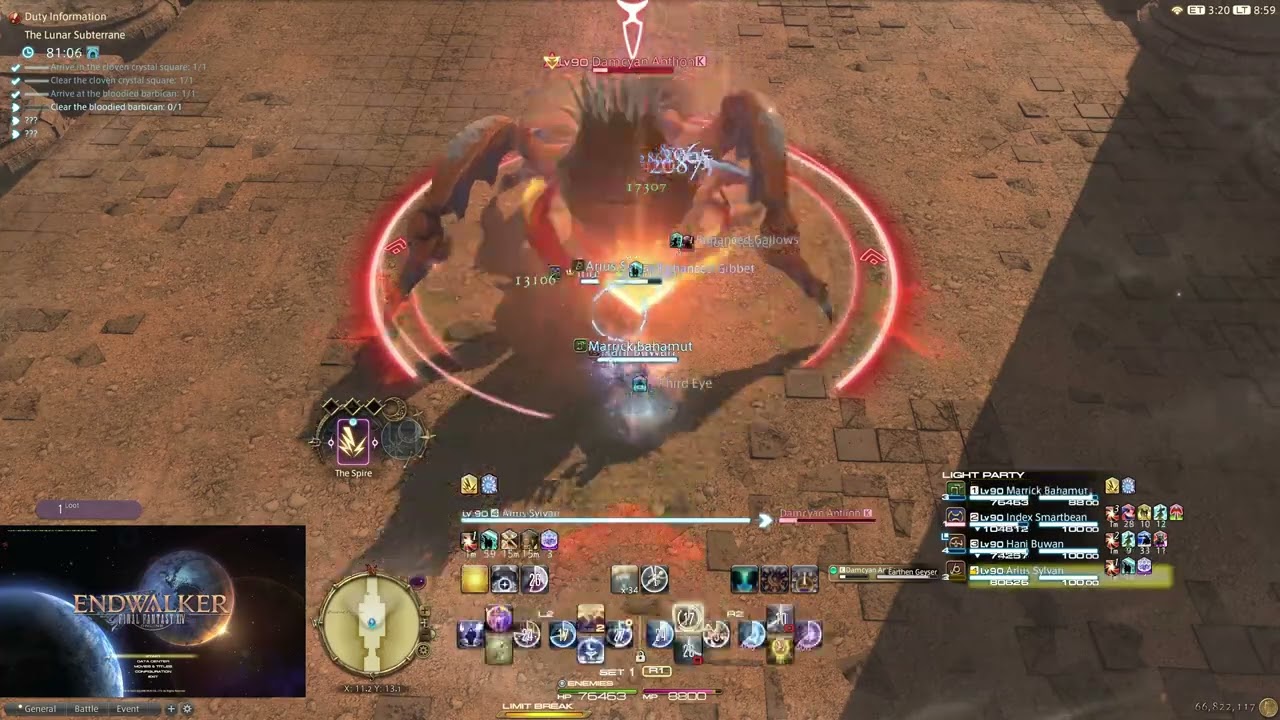 FINAL FANTASY XIV ONLINE | Dungeon Level 90 : The Lunar Subterrane | Astrologian AST POV