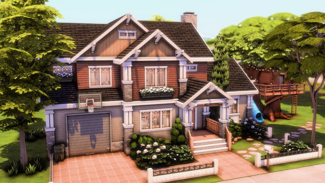 San Sequoia Family Home 🏡 The Sims 4 Speed Build | No CC