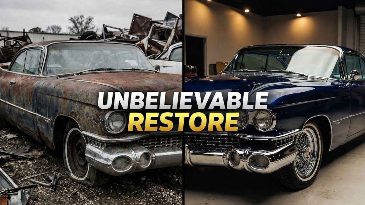 ASMR Car Restoration | 1959 Cadillac Coupe DeVille | Full Chrome Restore