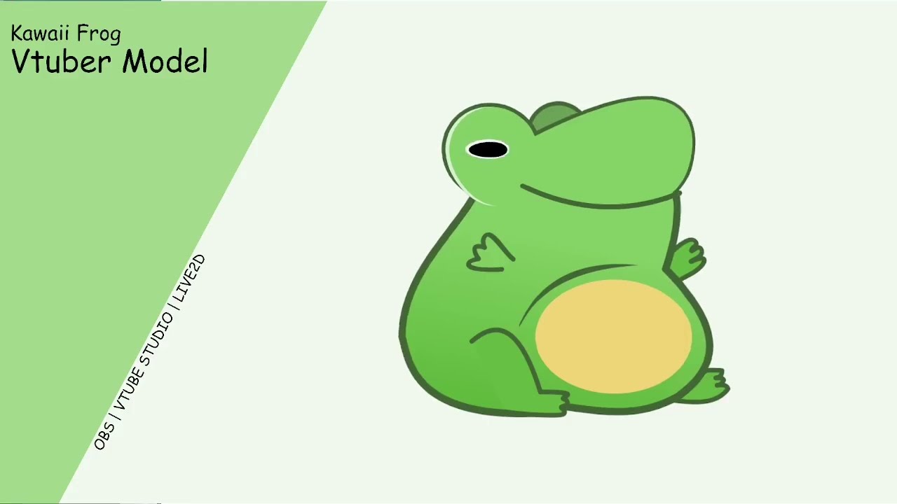Kawaii Frog Vtuber model Showcase | DoodliStudio #live2d #vtubermodel