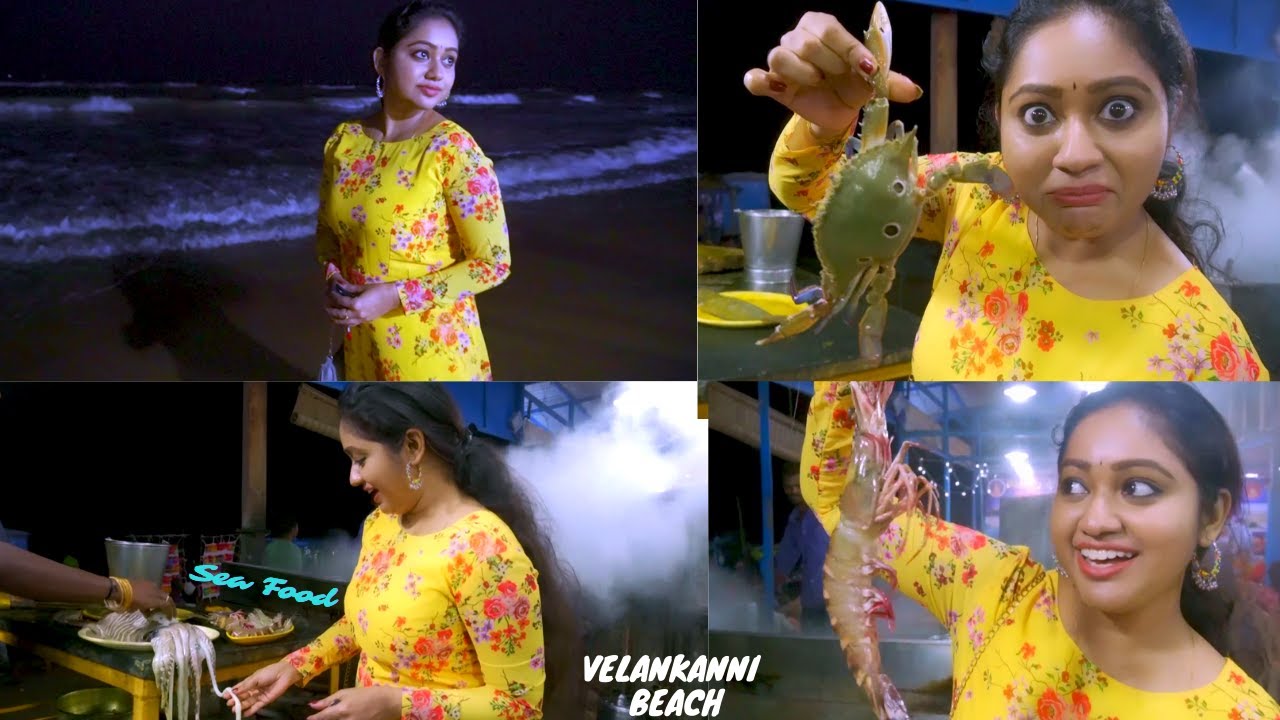 Sea Food | Beach side Shopping | Velankanni Beach | Meghna Vincent | Meghnaz Studiobox