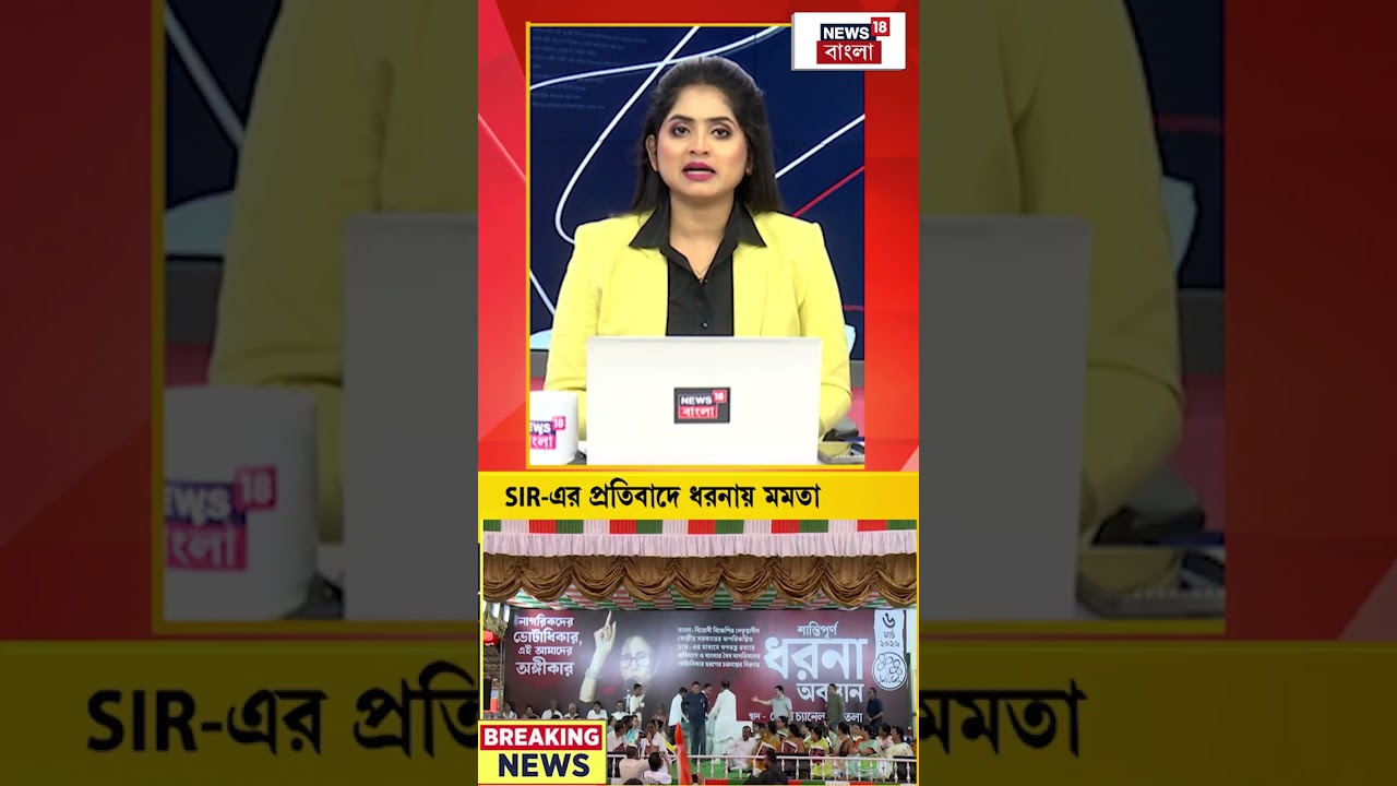 SIR এর প্রতিবাদে ধরনায় Mamata Banerjee #shorts