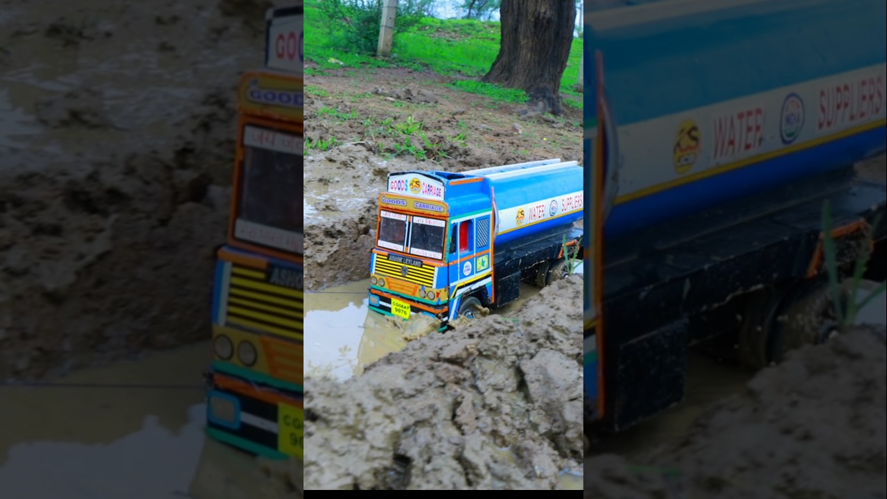 😱 OFF Muddy Road Truck Tractor
