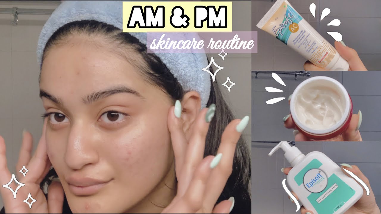 morning & nighttime skincare routine / facewash, serum, moistrizer etc.