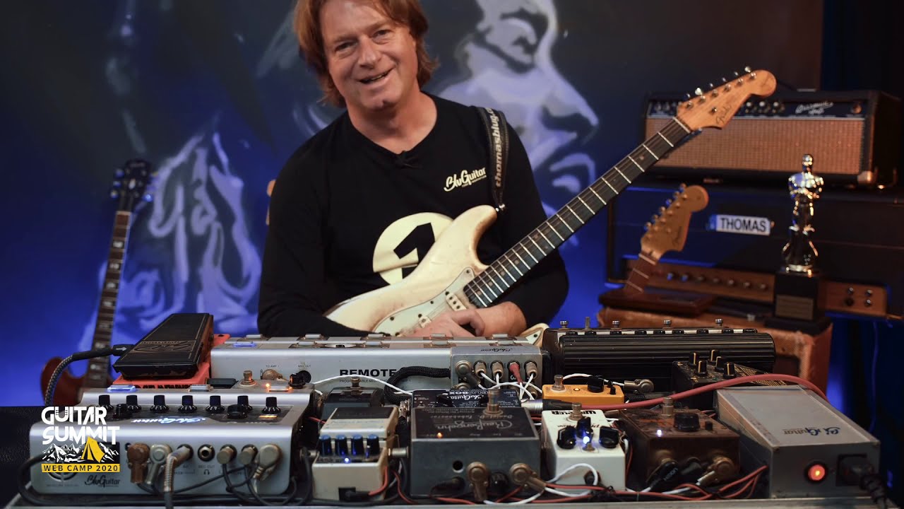 Thomas Blug from BluGuitar: My personal Pedalboard @ Guitar Summit Web Camp 2020