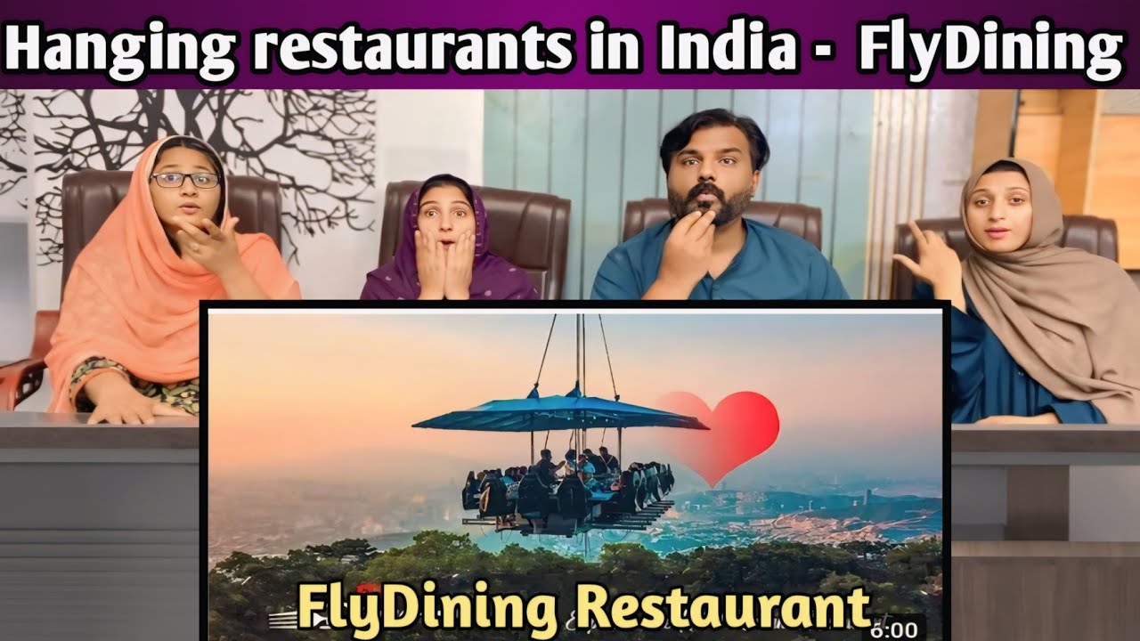 Hanging restaurants in India || FlyDining Restaurant in Noida  || Pakistani Reaction 