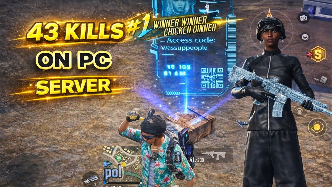 43 کیل داخل سرور پی سی😱🔥43Kills On PC Server#pubgmobile #پابجی_موبایل #bgmi #foryoupage #viral 