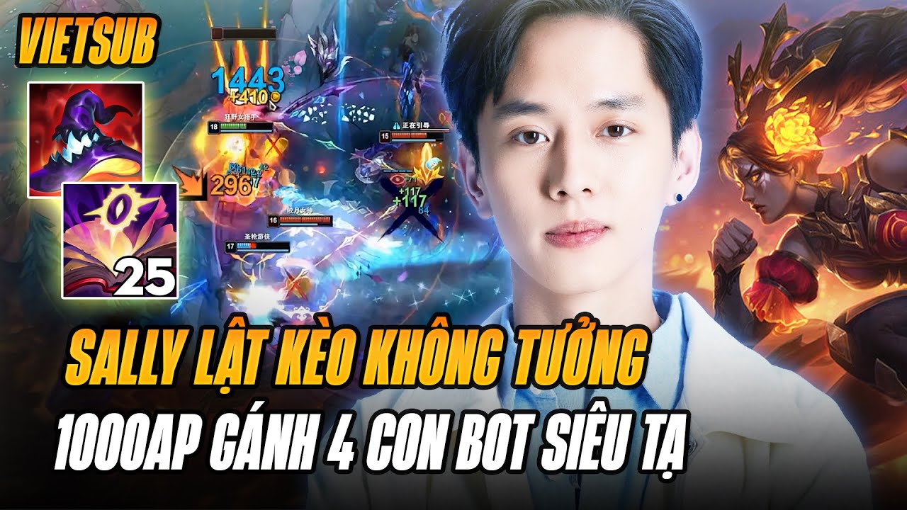 (Vietsub) Sally Nidalee 1kAP Gồng Gánh 3 Lane Siêu Tạ Lật Kèo Không Tưởng Khi Đang Leo Cao Thủ