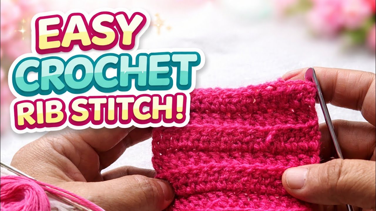 Double crochet rib stitch/How to crochet rib stitch/step by step tutorial