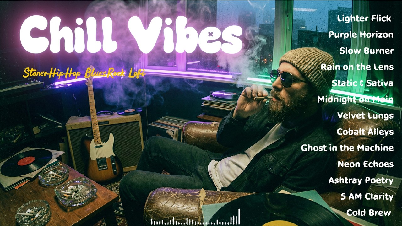 Late Night City Drives 🌧️ Smoking & Deep Thoughts | Dark Stoner Hip Hop & Blues Rock Mix