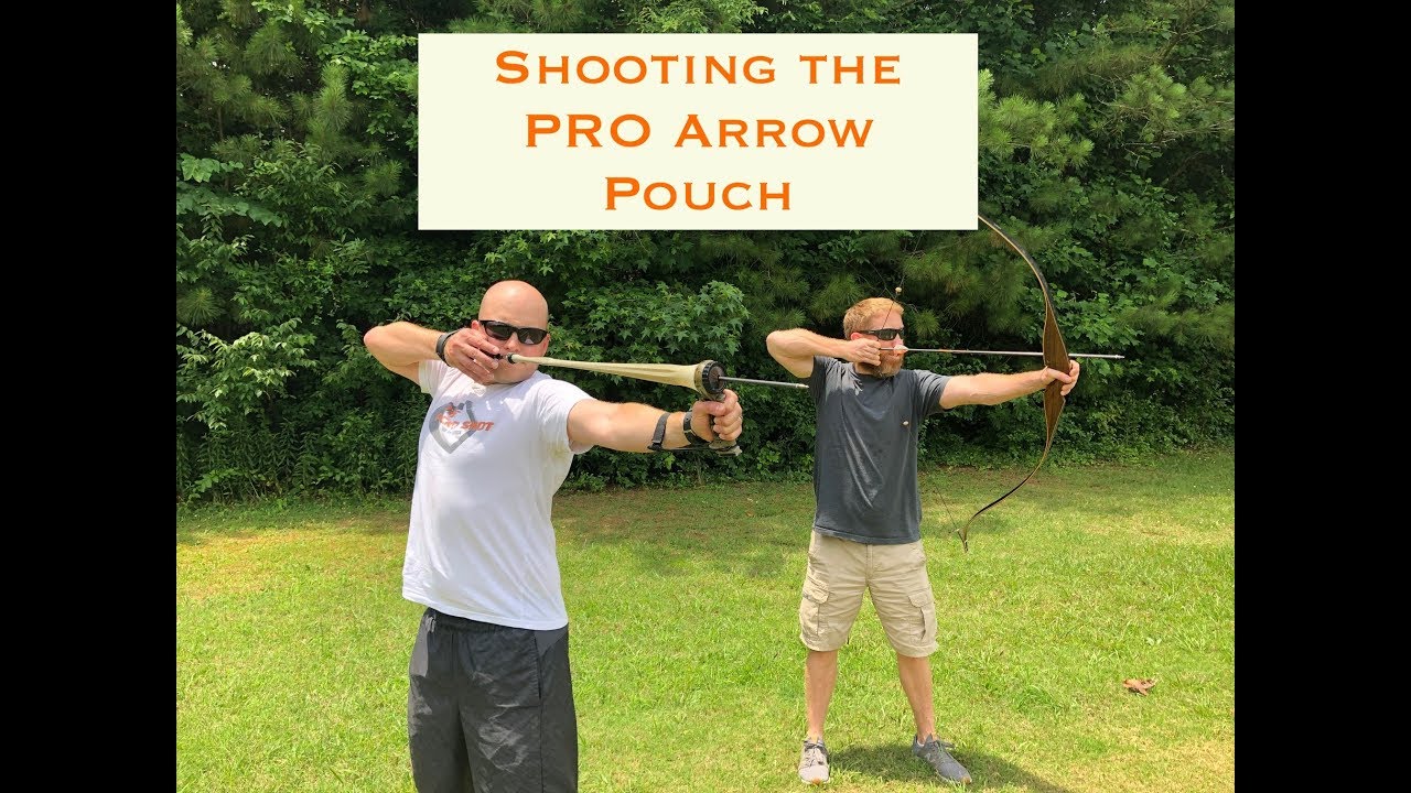 Shooting a drone with the PRO arrow pouch