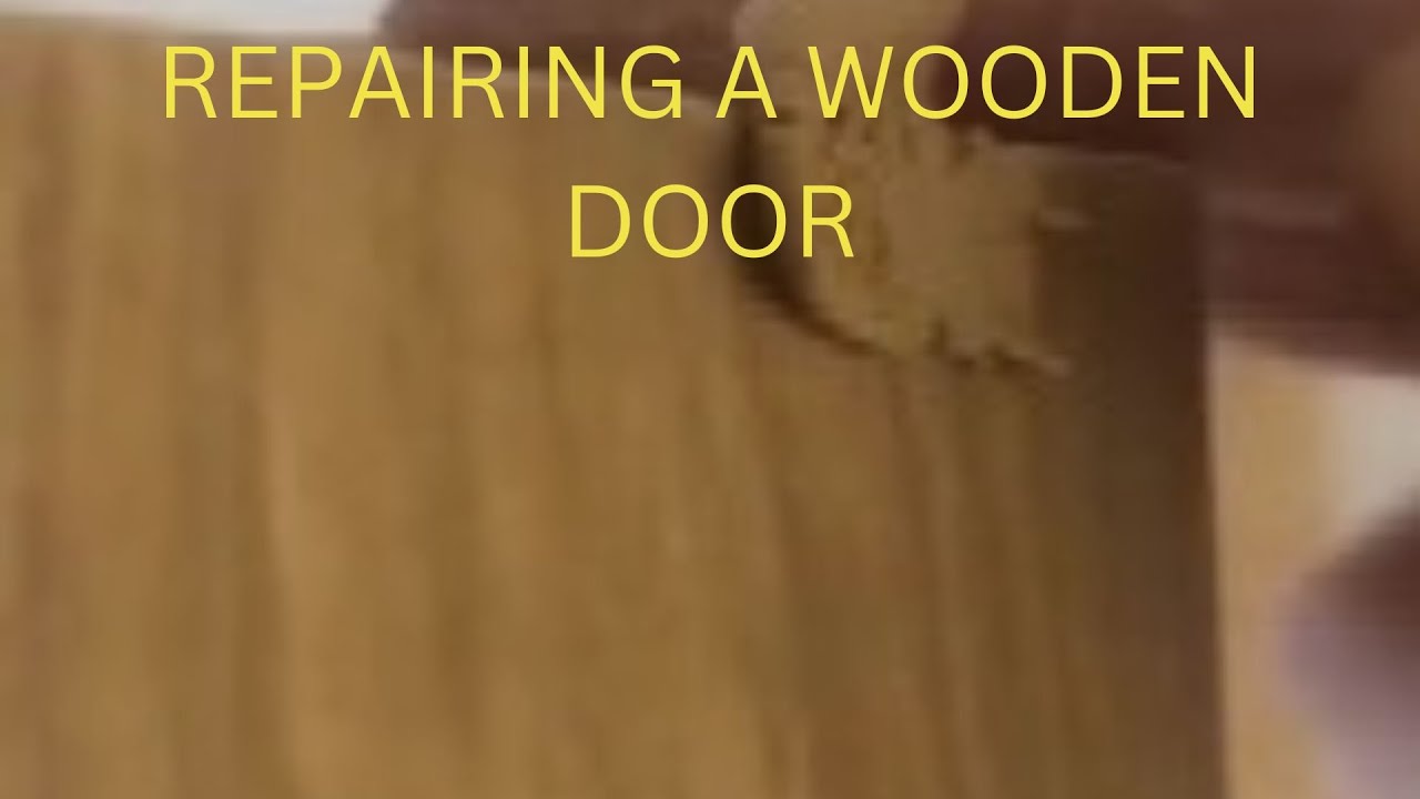 Repairing a damaged oak veneered door