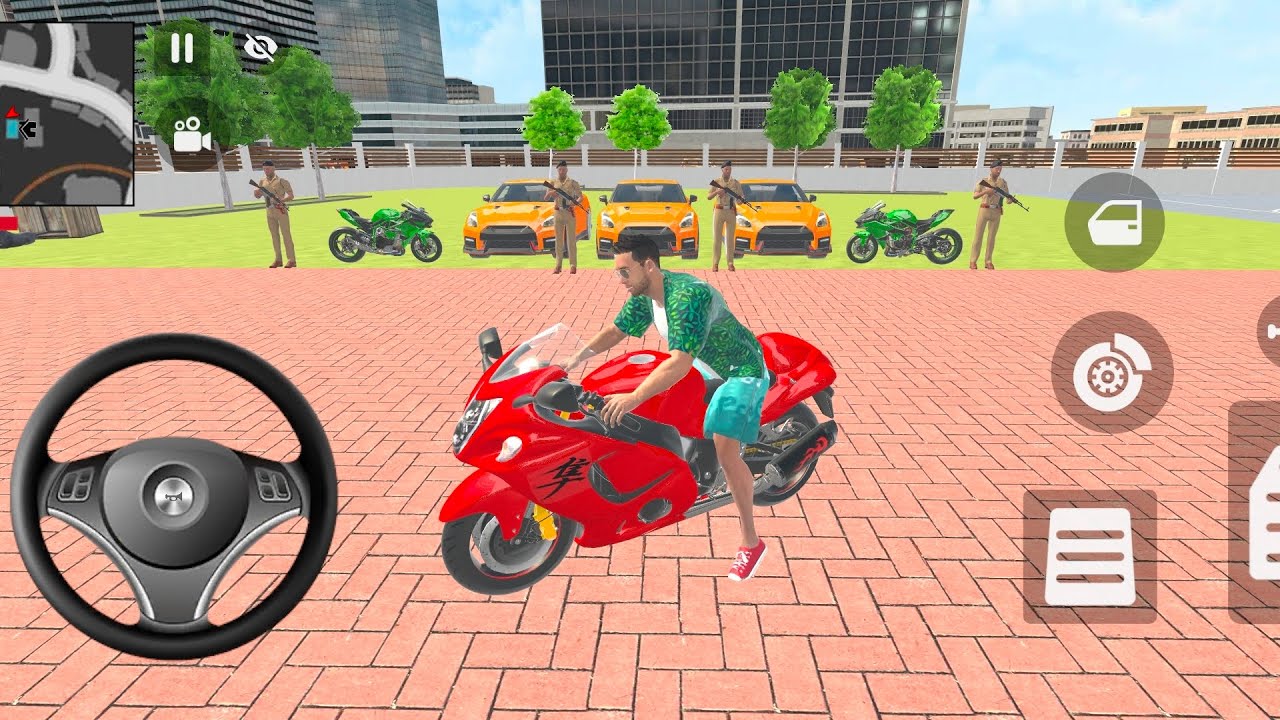 😍Franklin Order 3️⃣ Mustang GT2️⃣ Kawasaki Ninja H2R 1️⃣ Hayabusa bike Indian Theft Auto Simulator 🎮