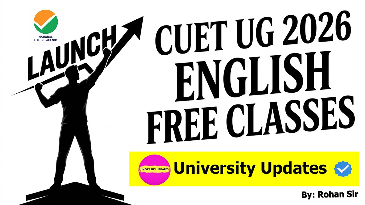 CUET UG 2026 English FREE Batch Launch 🔥 |  CUET UG 2026 English Free Classes + Mock Test + PYQs