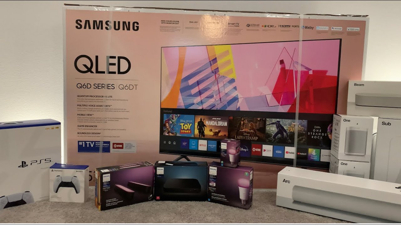 My Man Cave Products and Setup #1 (PS5, Phillips Hue, QLED, and Sonos)