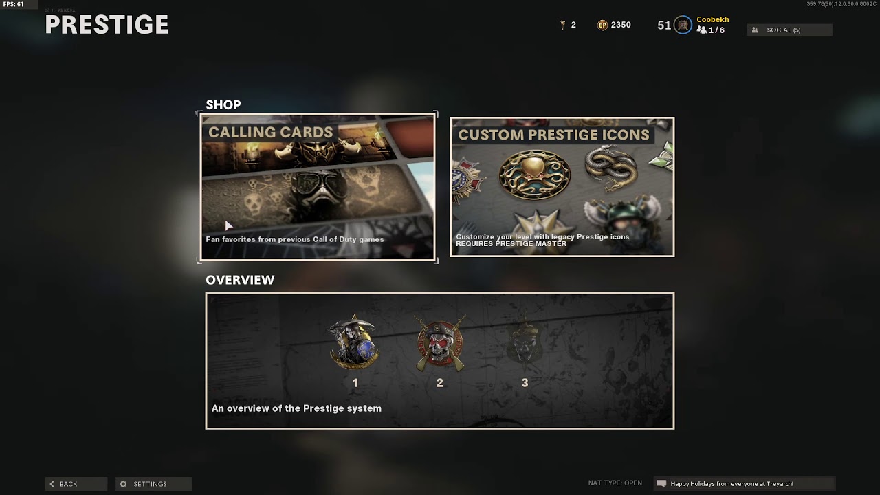 Call of Duty: Black Ops Cold War - Prestige Shop - Unlocking High Command calling card with a key