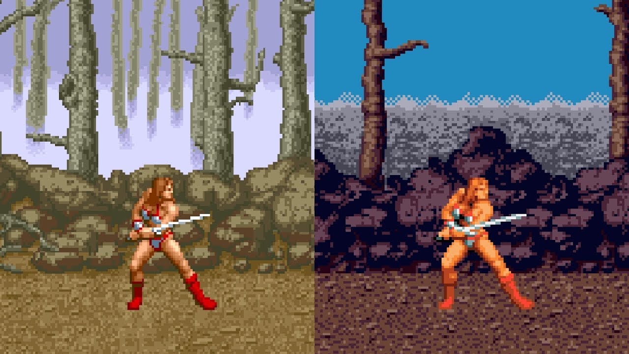 Golden Axe - 12 Versions Gameplay (HD)