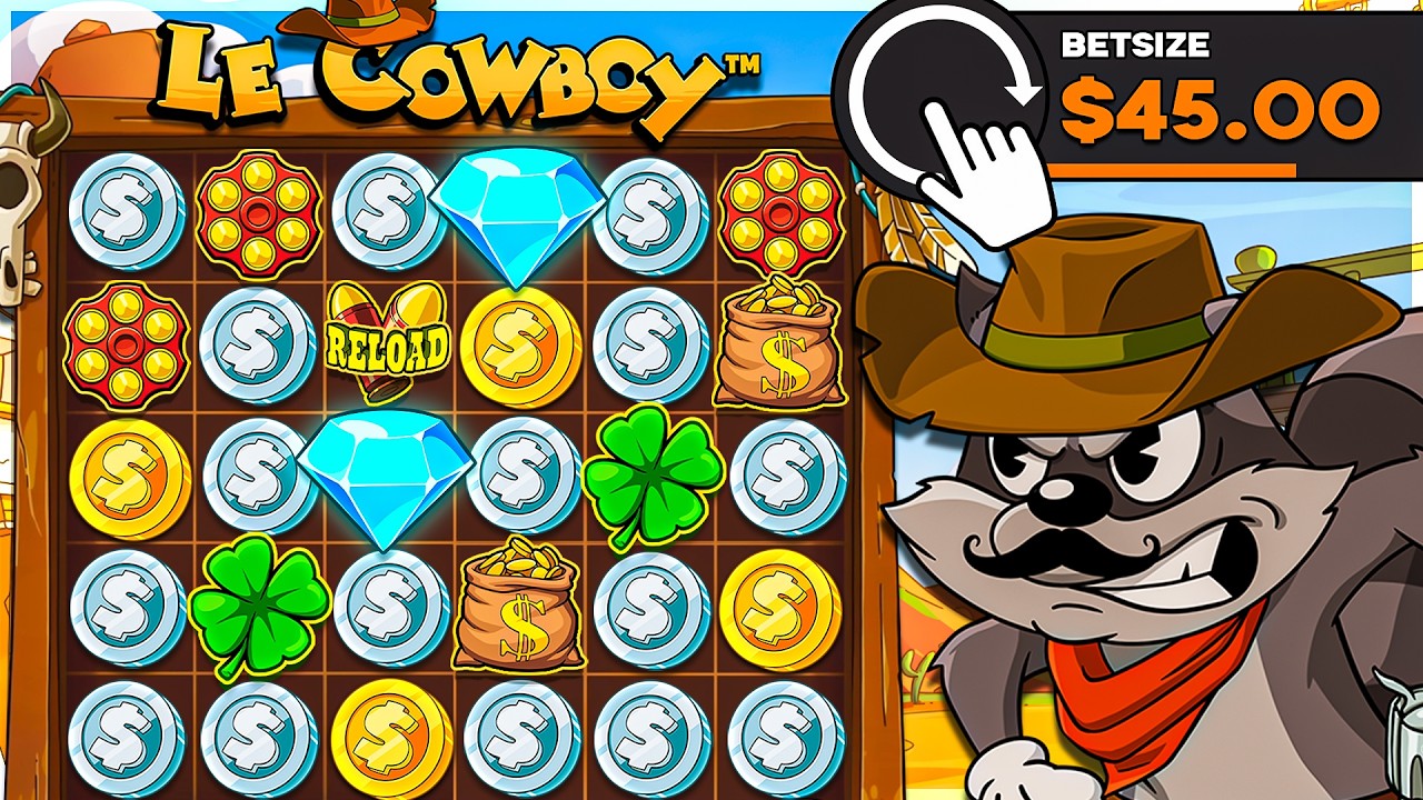 ПОТРАТИЛА $45 НА БОНУС В СЛОТЕ LE COWBOY!!