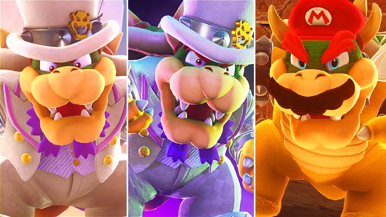 Super Mario Odyssey - All Bowser Boss Battles