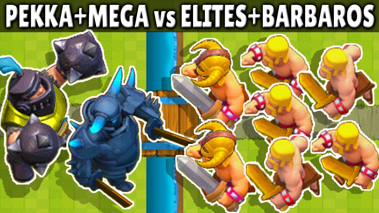 PEKKA + MEGACABALLERO vs BARBAROS de ELITE + BARBAROS | EL MEJOR DUO | CLASH ROYALE