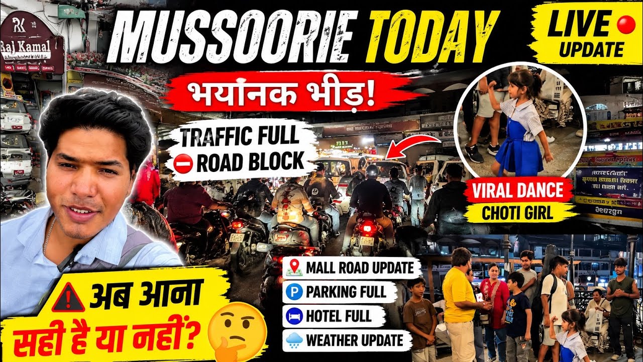 Mussoorie Today 😱 If You Plan on Visiting, Watch This Video: Traffic Alert 🚗 Hotel & Parking Full...