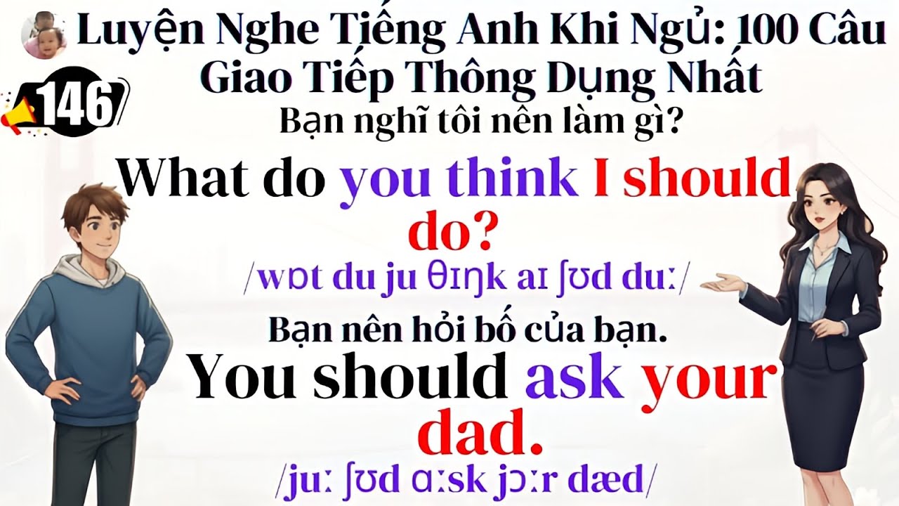 Luyện Nghe Tiếng Anh Khi Ngủ: 100 Câu Giao Tiếp Thông Dụng Nhất | Tiếng Anh Online 247
