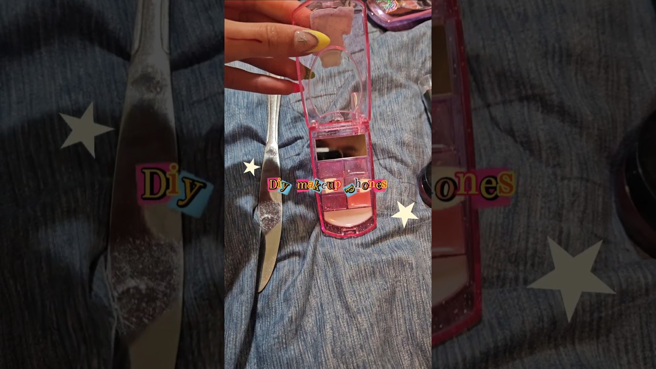 Diy makeup phones 🎀 #diy #makeup #crafts #girlsnight #cute #goodvibes #fyp#friends #bestiegoals