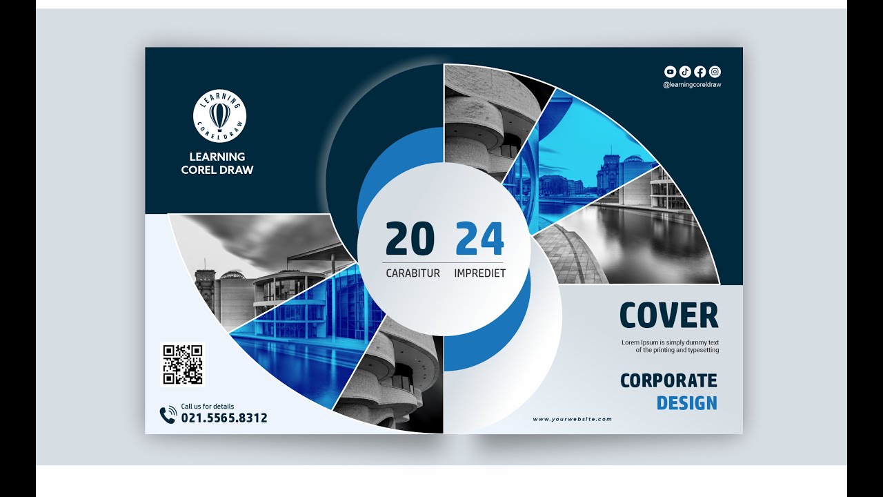 Cover book Design with corel draw