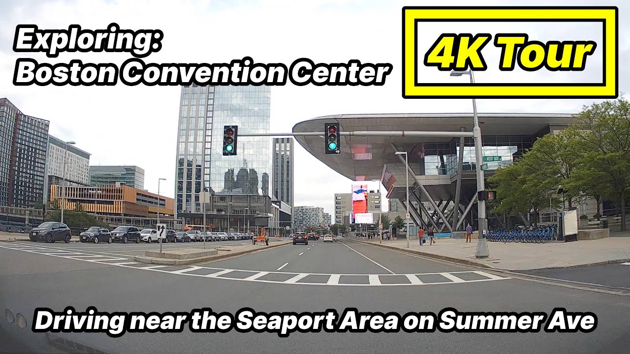 Boston Massachusetts | Summer St Seaport & Convention Center | Dashcam Tour [4k]