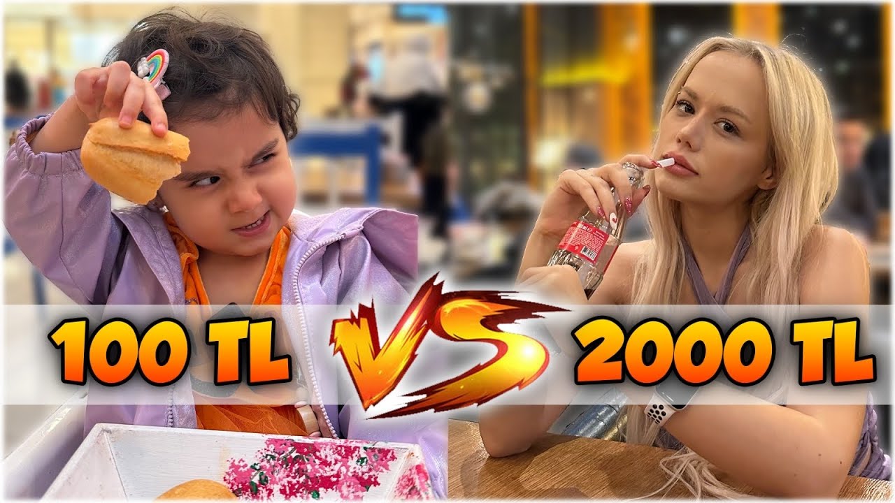 100 TL VS 2000 TL İLE BİR GÜN GEÇİRMEK! #24saat