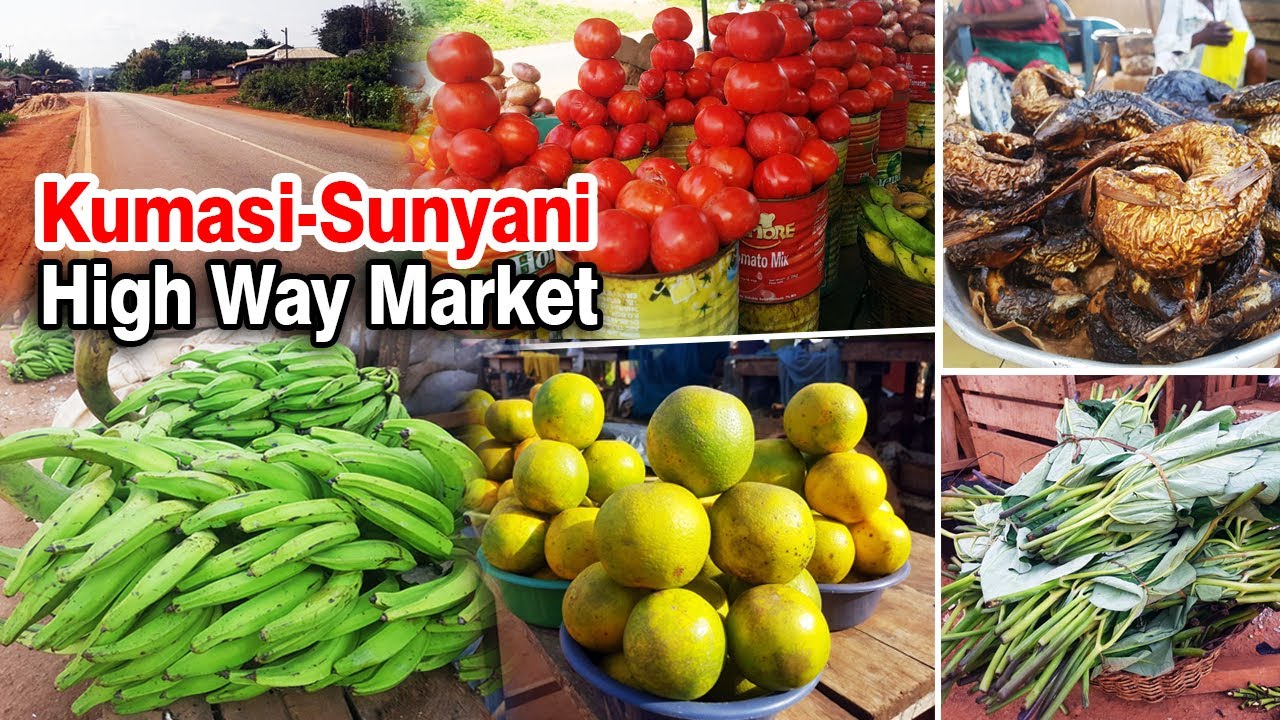 Recommended: Ghana Food Stuffs, Ghanaian Organic Food, Abesewa Market Women, Ghana High Way