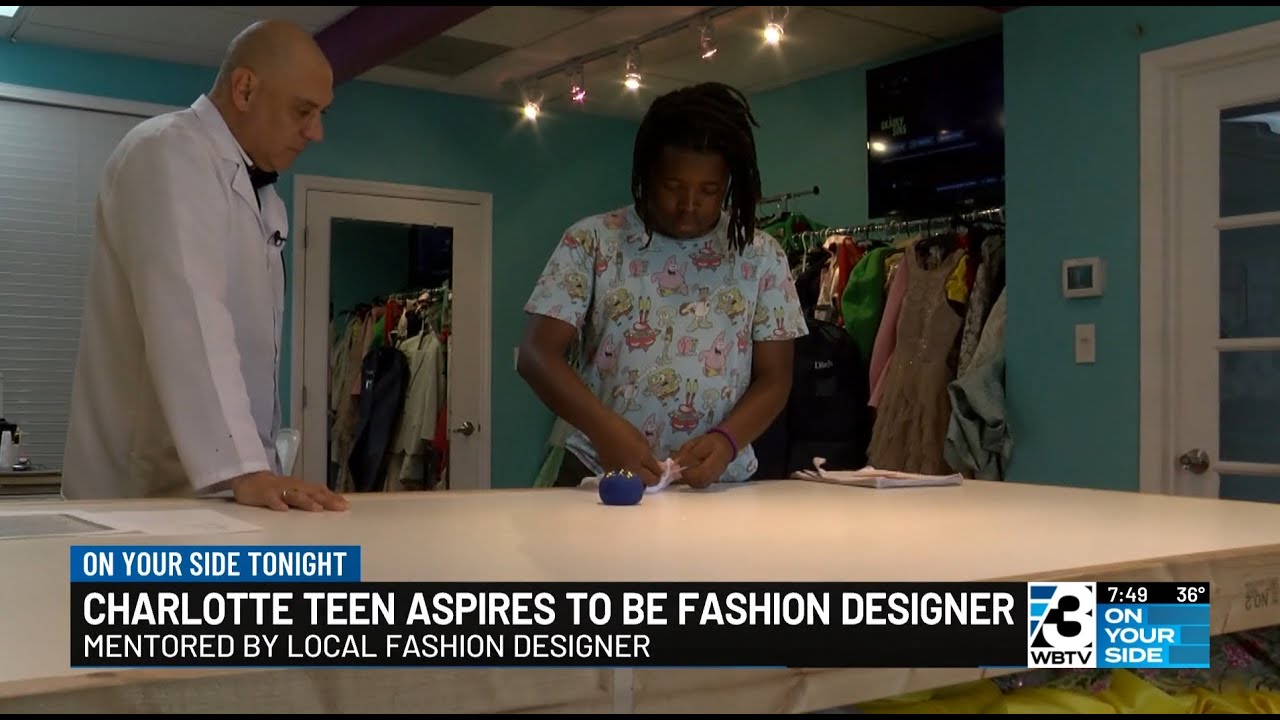 Charlotte teen with big dreams shadows local fashion designer