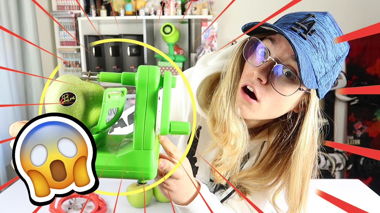 PRUEBO 3 Gadgets TONTOS para CORTAR FRUTAS | Abriendo Gadgets con Laury What