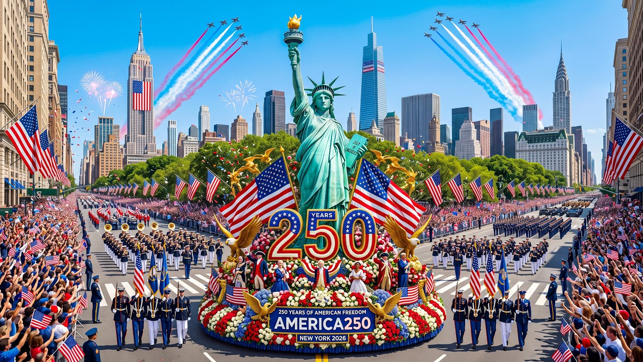 🔴 LIVE: 🇺🇸 America250 in New York 2026 | Grand Military Parade & Independence Celebration | Full 4K