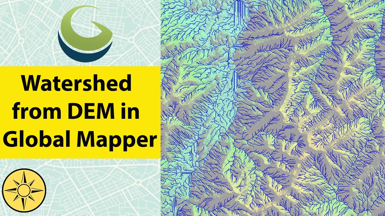 Создание водораздела из ЦМР с помощью Global Mapper
